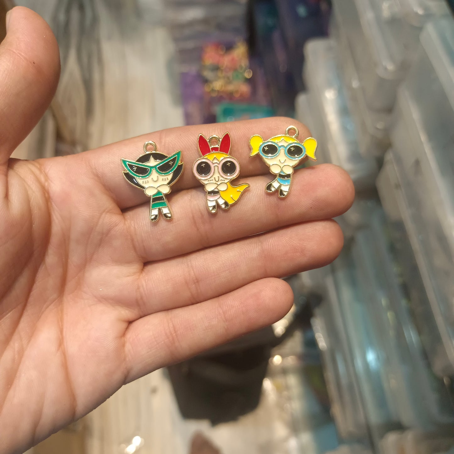 Cartoon enamel charm || 6 pcs packing ||