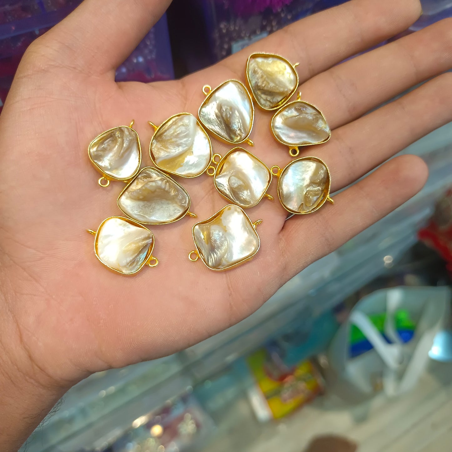 Mother pearl tikde || 10 pcs packing ||