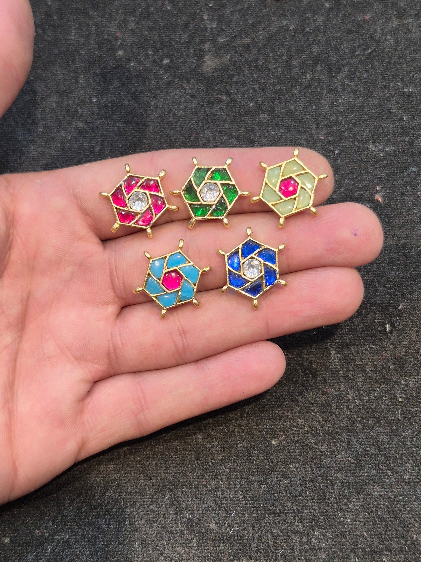 Jadau kundan|| 1 piece and 6|| pieces pack||