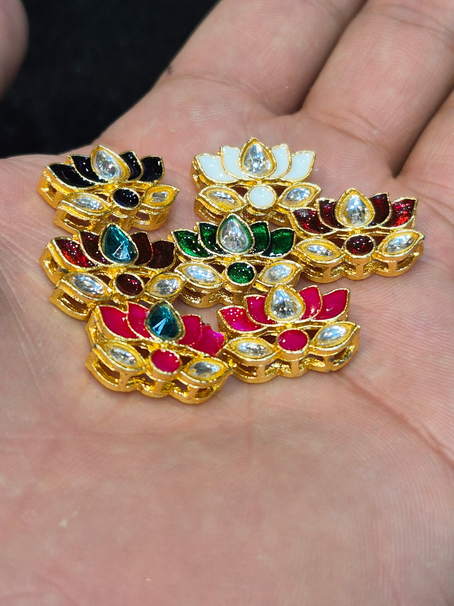 Meena kundan Lotus||12 piece pack||