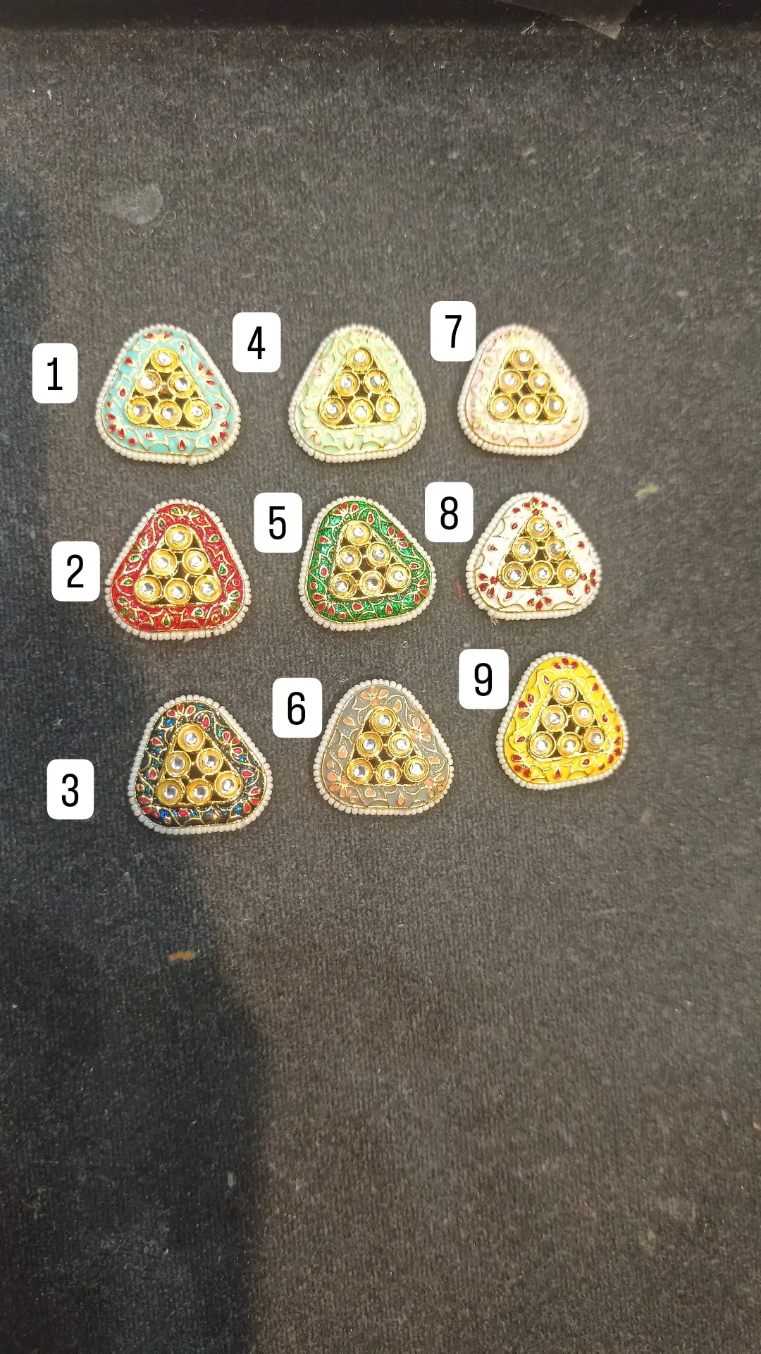 Meena kundan || 1 - 6 pcs packing || anti tarnish ||