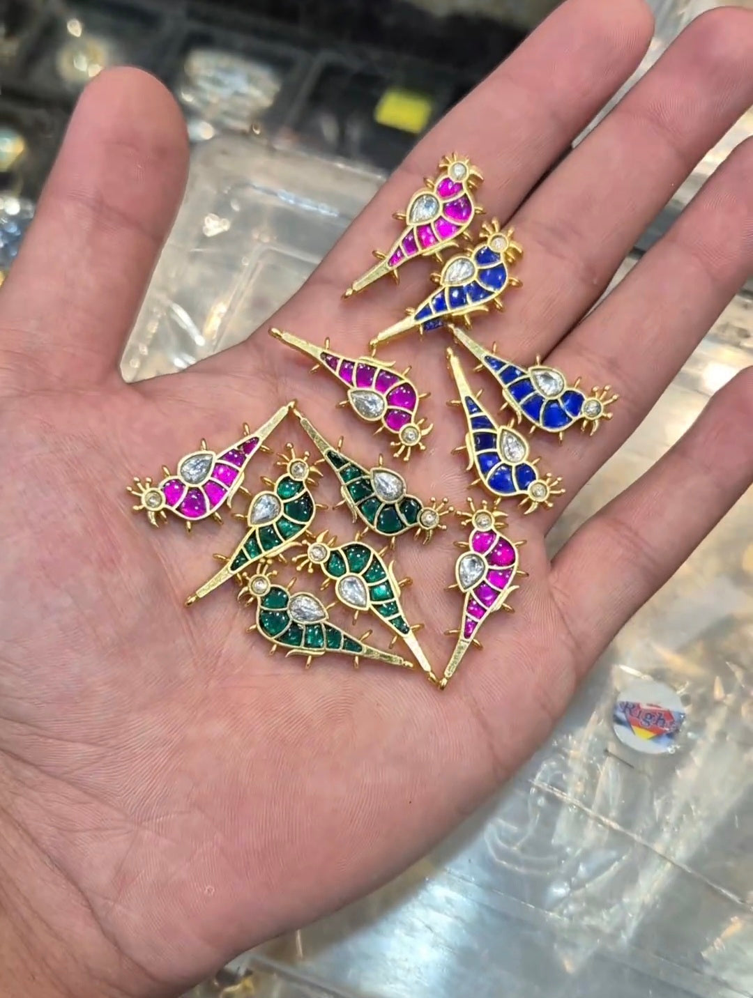 Jadau kundan birds || 1 piece and 6 piece pack ||