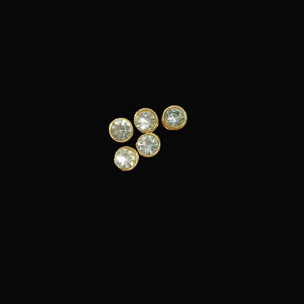 Stone kundan/ anti tarnish golden polish/