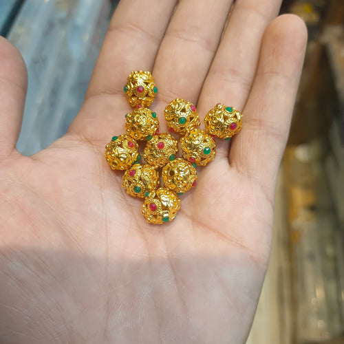 10mm brass balls || anti tarnish|| 12 pcs pack ||