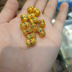 Cylindrical brass balls || anti tarnish || 12 pcs pack