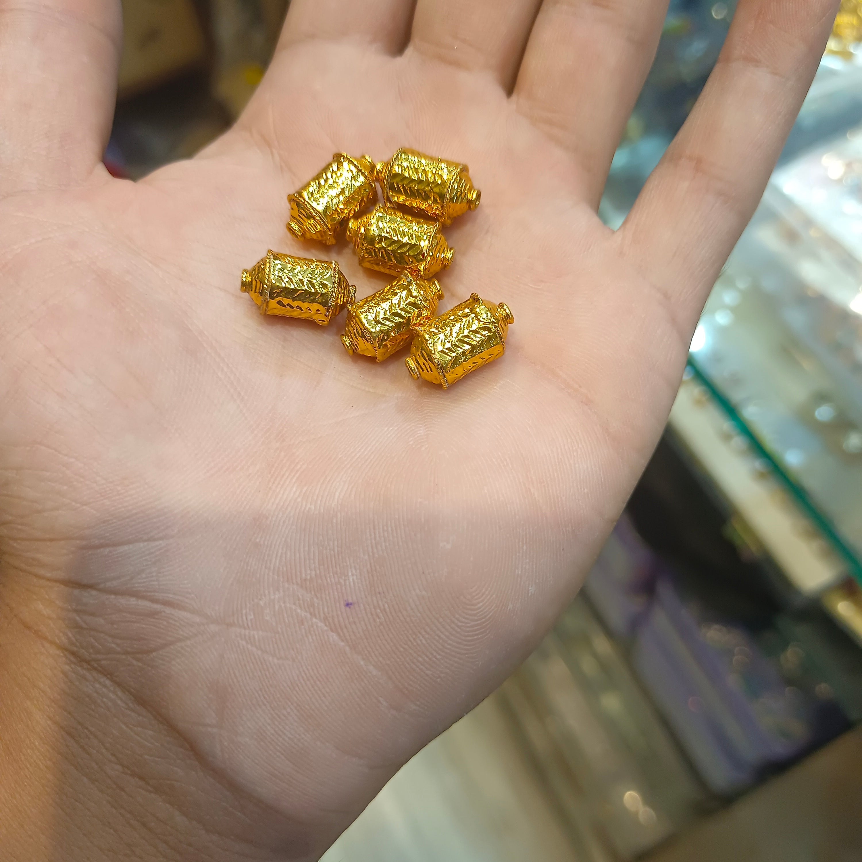 Cylindrical brass balls || anti tarnish || 6 pcs packing