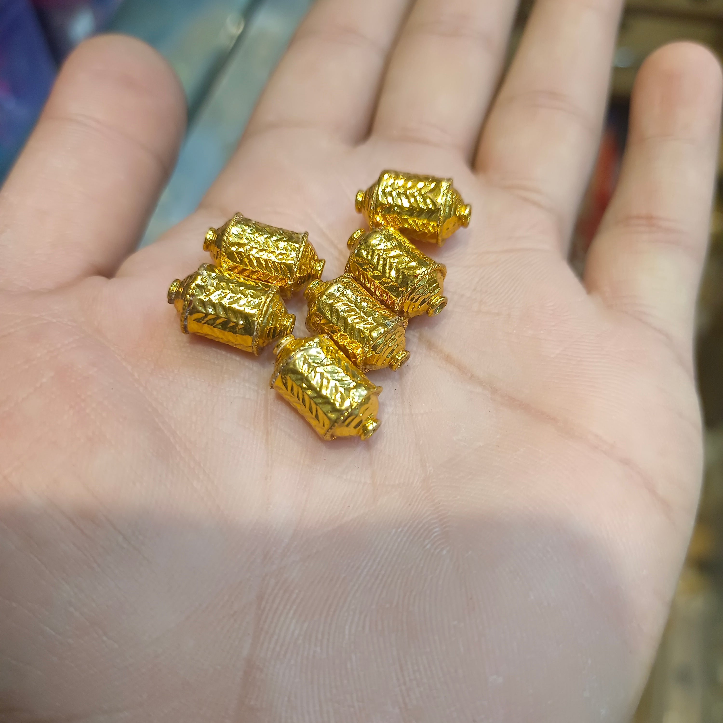 Cylindrical brass balls || anti tarnish || 6 pcs packing