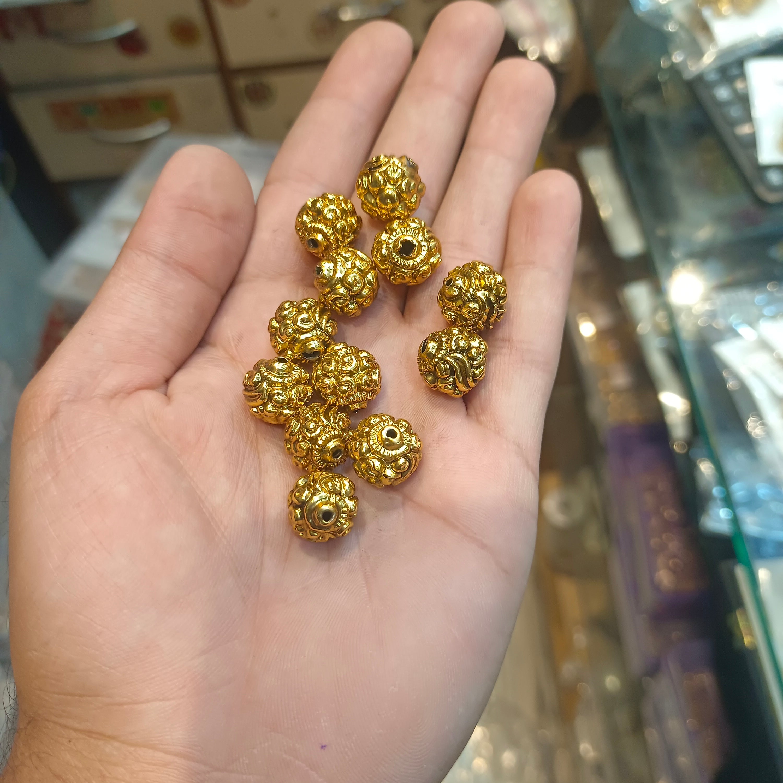 Big size Brass balls || anti tarnish || 12 pcs pack ||