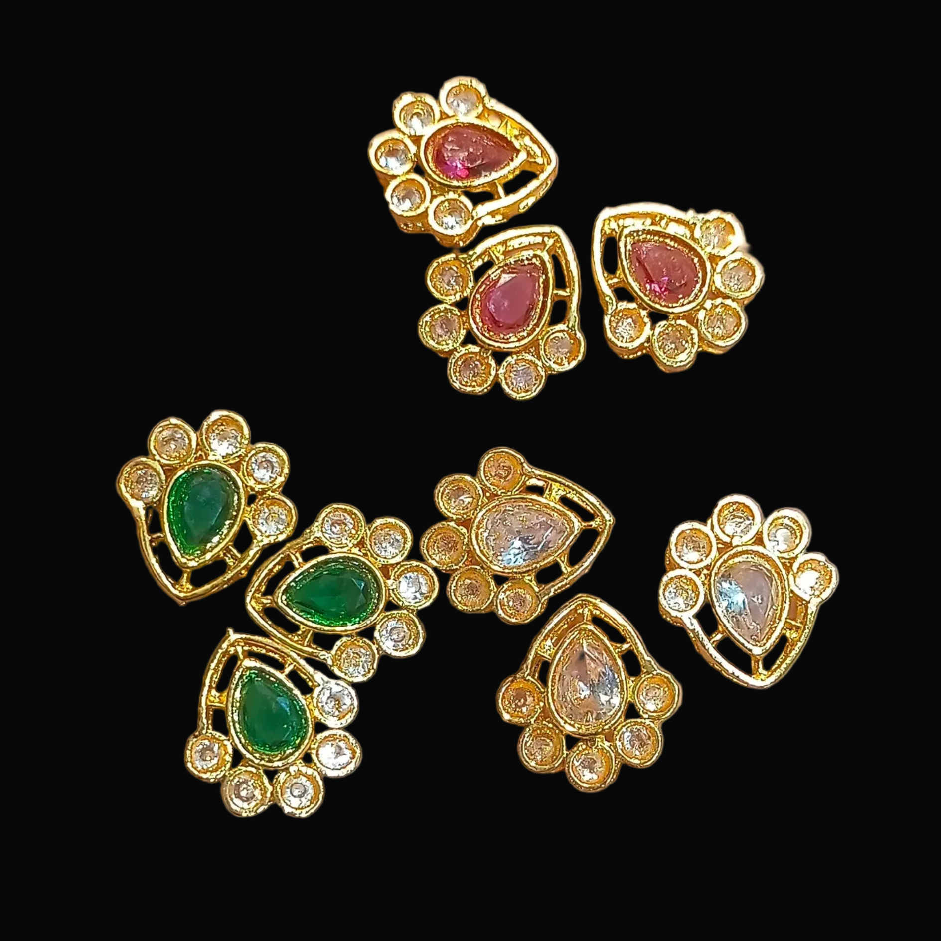 Ad kundan || anti tarnish || 6 and 12 pcs pack ||