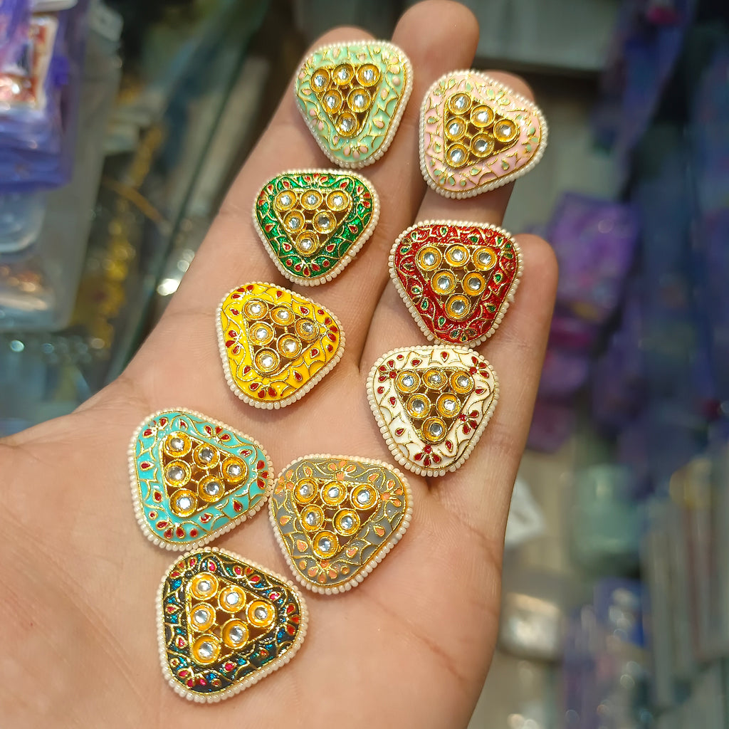 Meena kundan || 1 - 6 pcs packing || anti tarnish ||