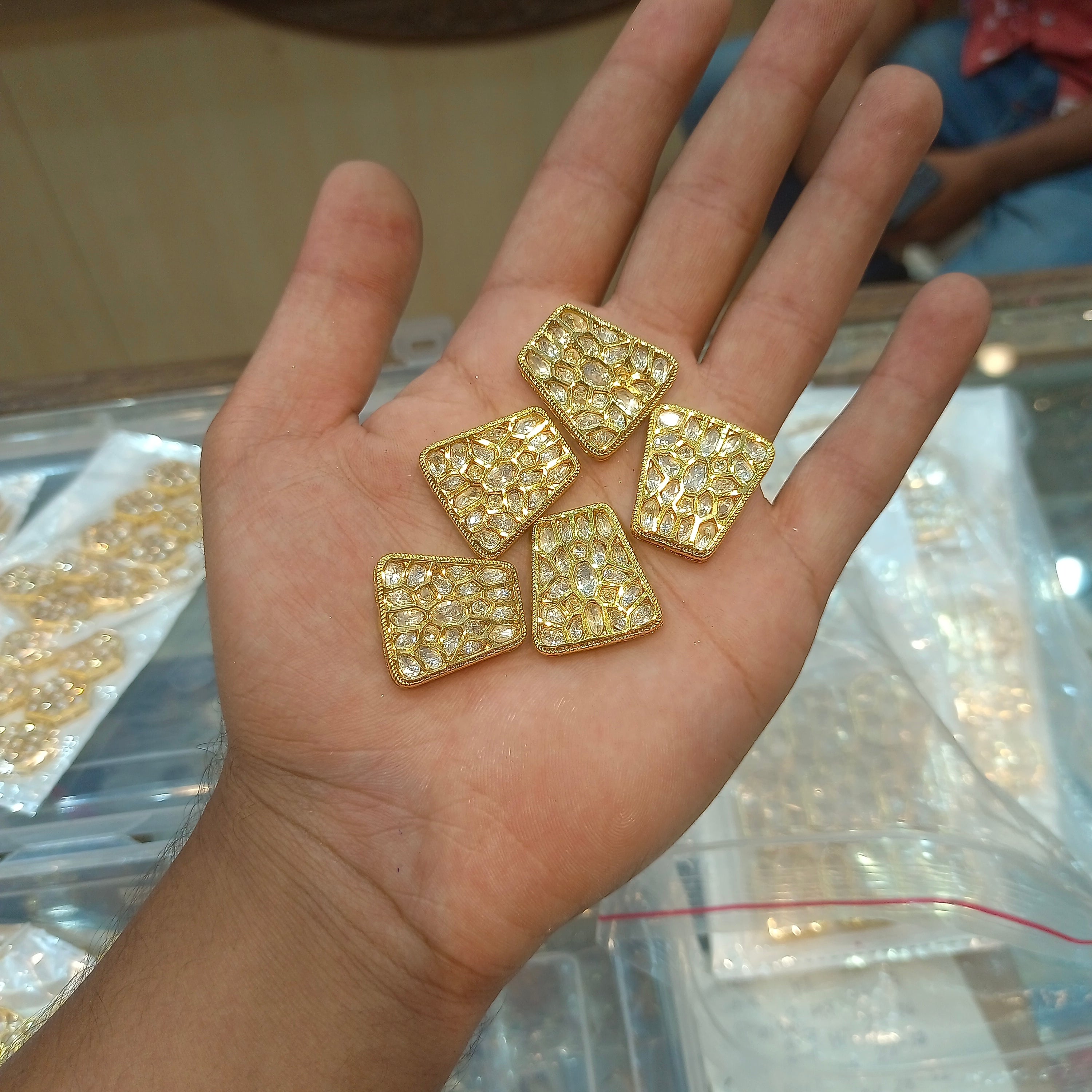 Premium polki kundan|| 1pcs - 12 pcs pack || anti tarnish ||