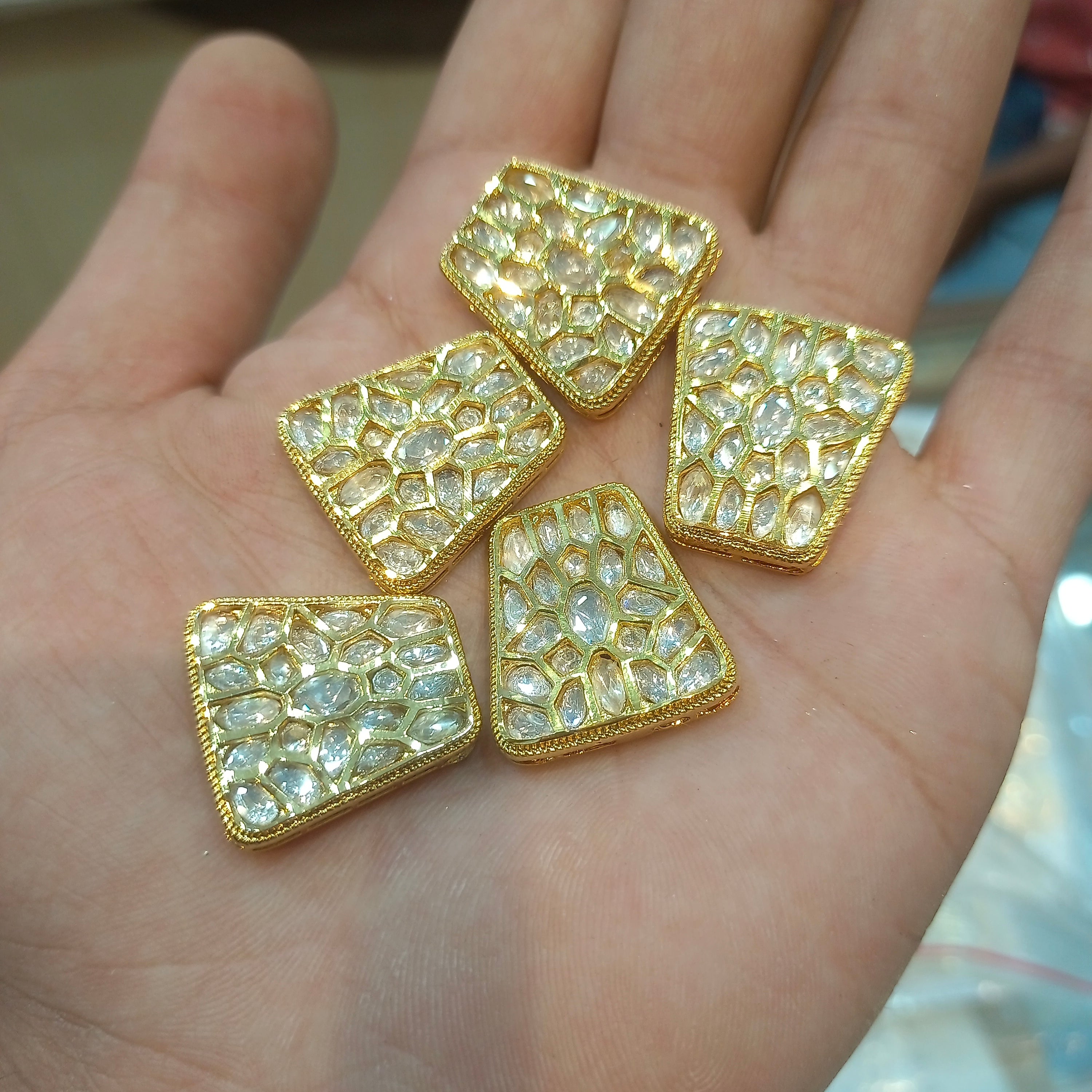 Premium polki kundan|| 1pcs - 12 pcs pack || anti tarnish ||