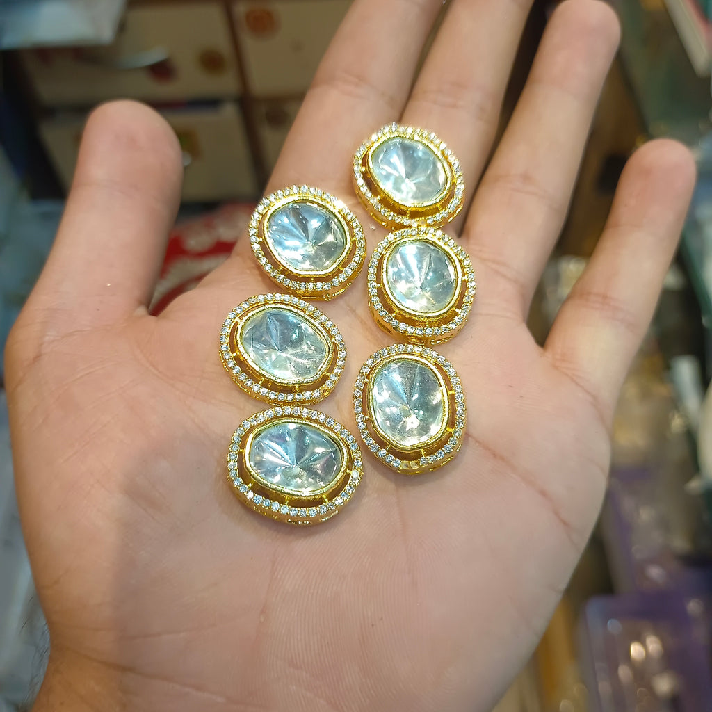 Premium gold brass kundan