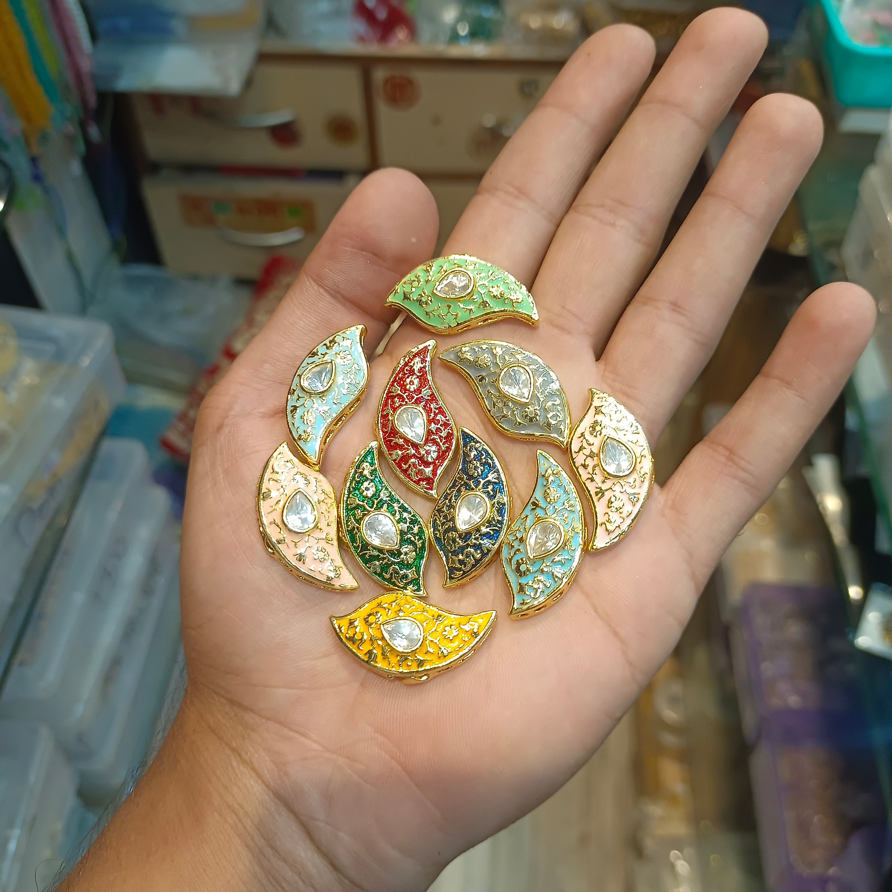 Premium Meena polki kundan