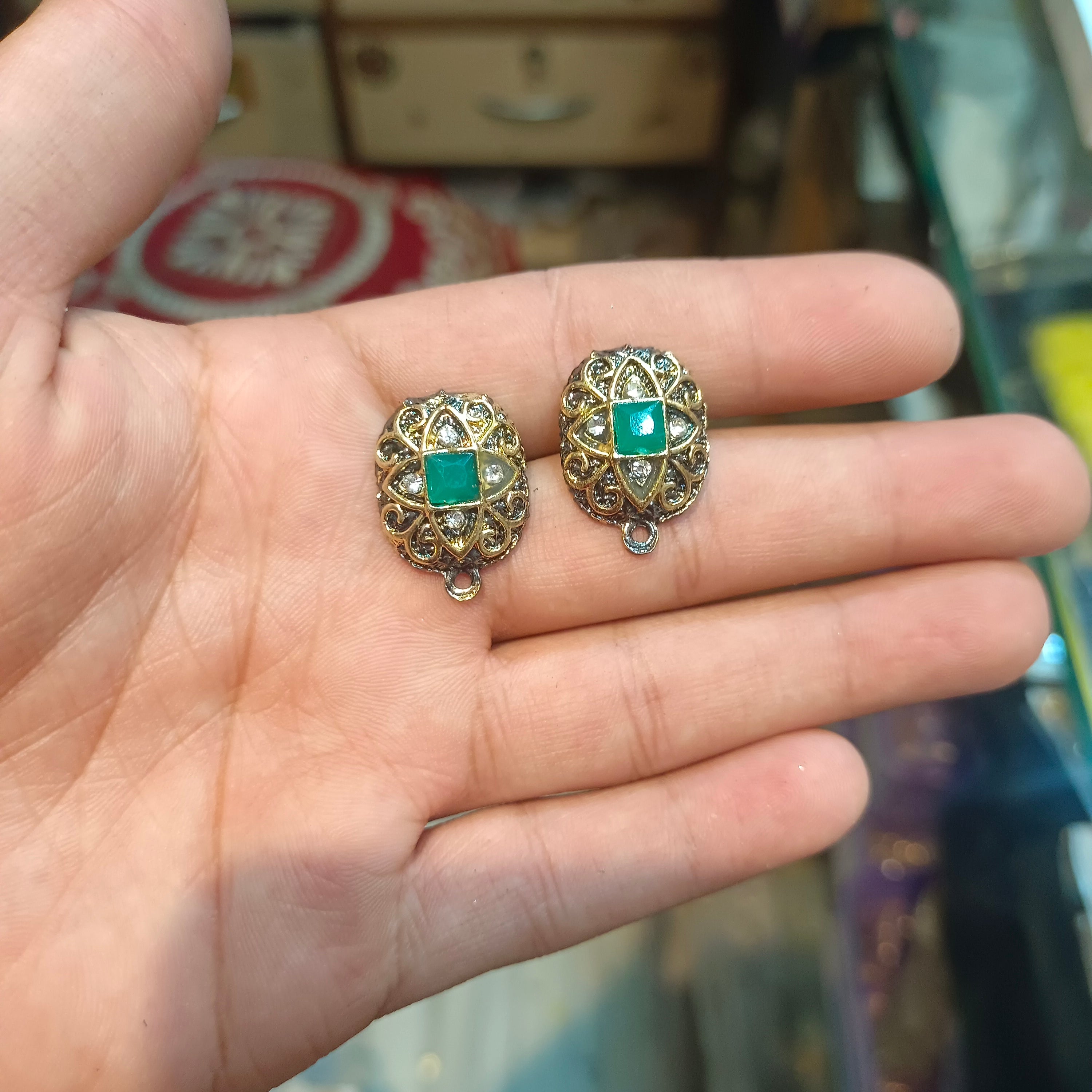 Oxidised kundan Tops || 1 pair ||