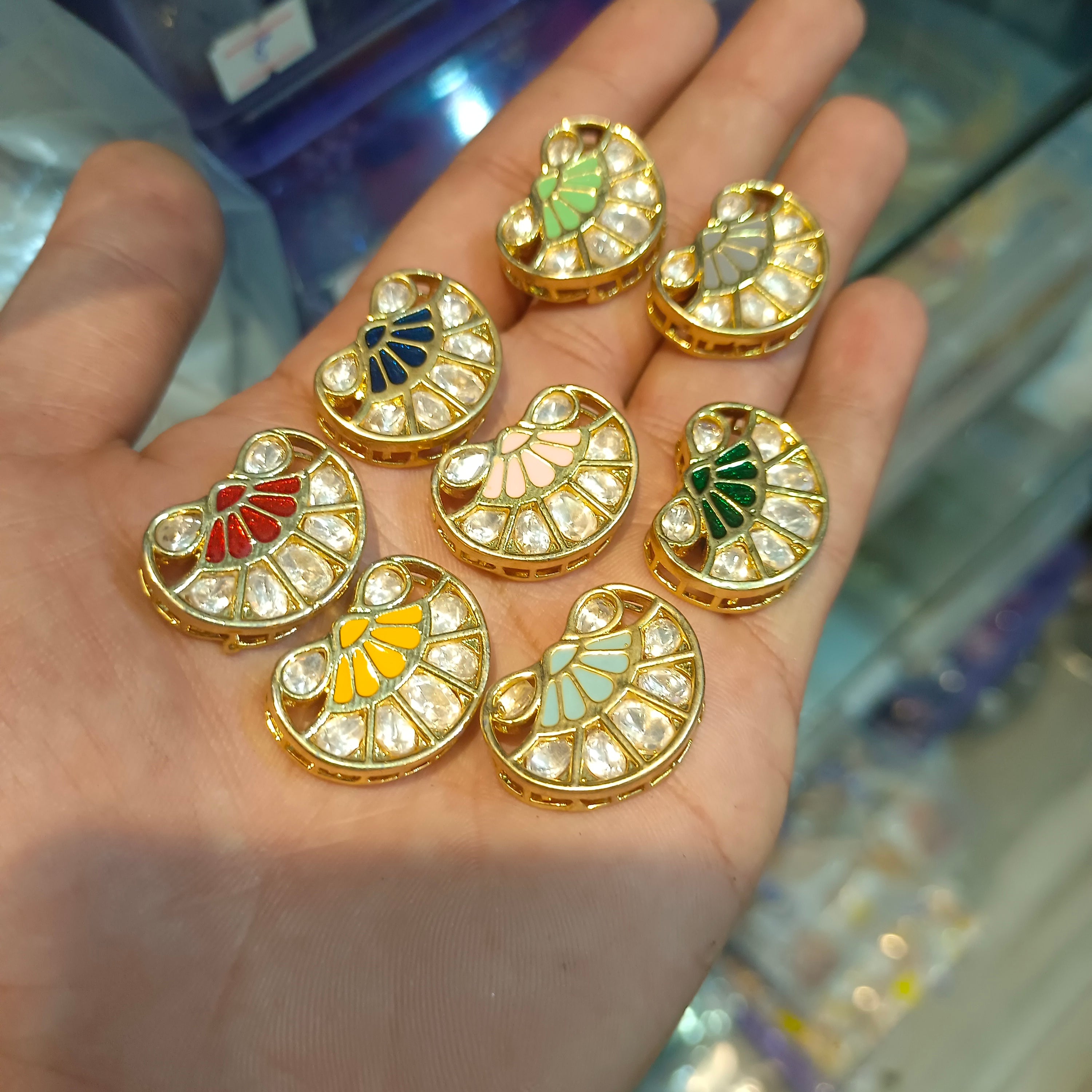 Premium Meena polki connector || 1 pcs - 3 pcs packing ||