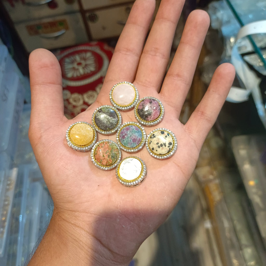 Premium marble brass kundan || 1 - 12 pcs pack || big size ||