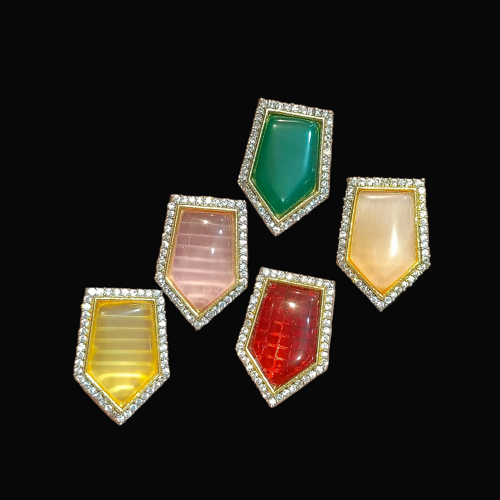 Premium monalisa brass kundan || 1 - 6 pcs packing ||