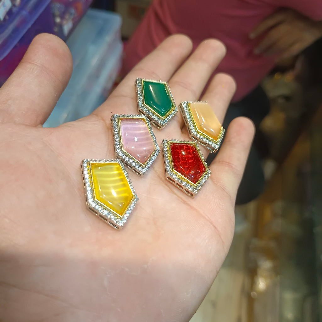 Premium monalisa brass kundan || 1 - 6 pcs packing ||