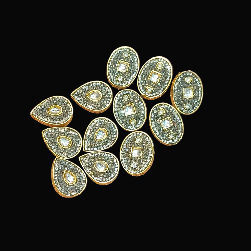 Ad kundan || 1 - 12 pcs packing || anti tarnish ||