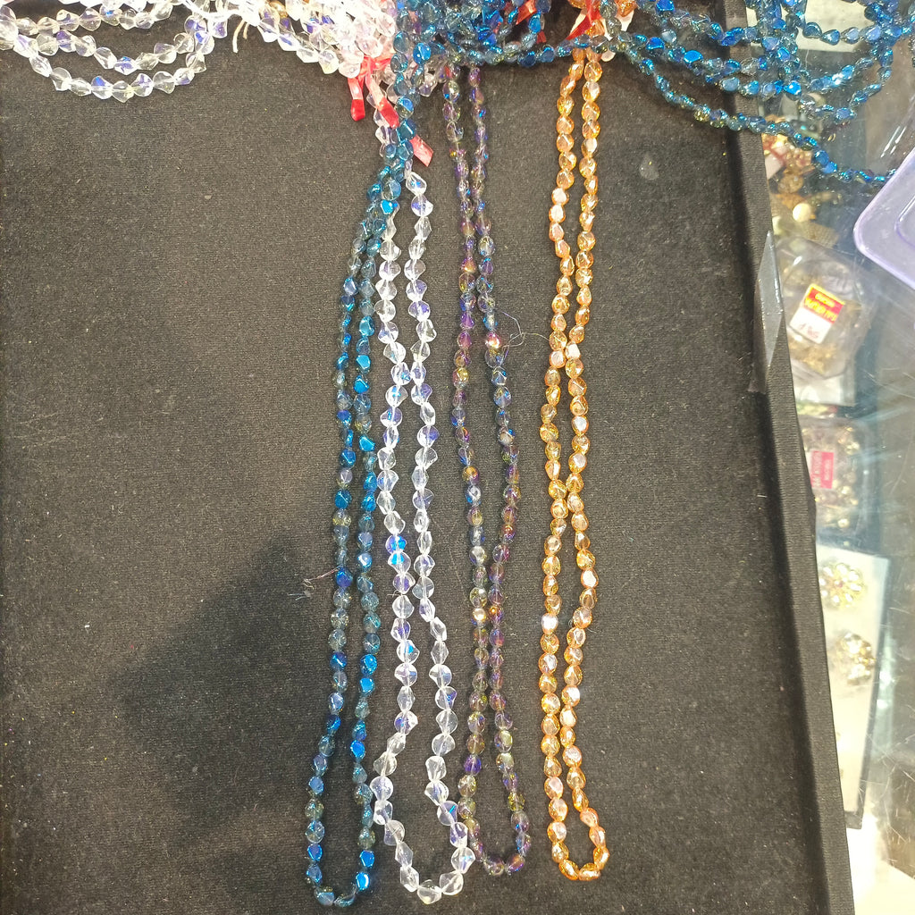 Uncut crystal beads || approx 90 beads in a mala ||