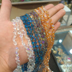 Uncut crystal beads || approx 90 beads in a mala ||