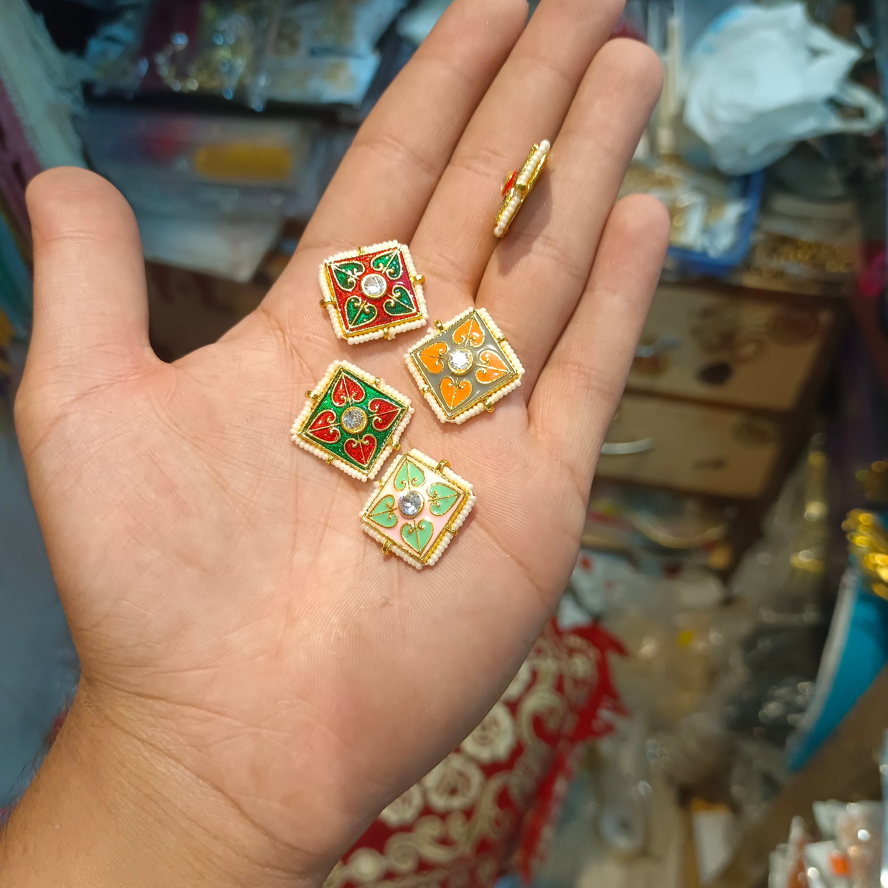 Meena ad kundan || 1 - 6 pcs packing ||