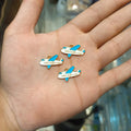 Plane enamel charm || 6 pcs packing ||