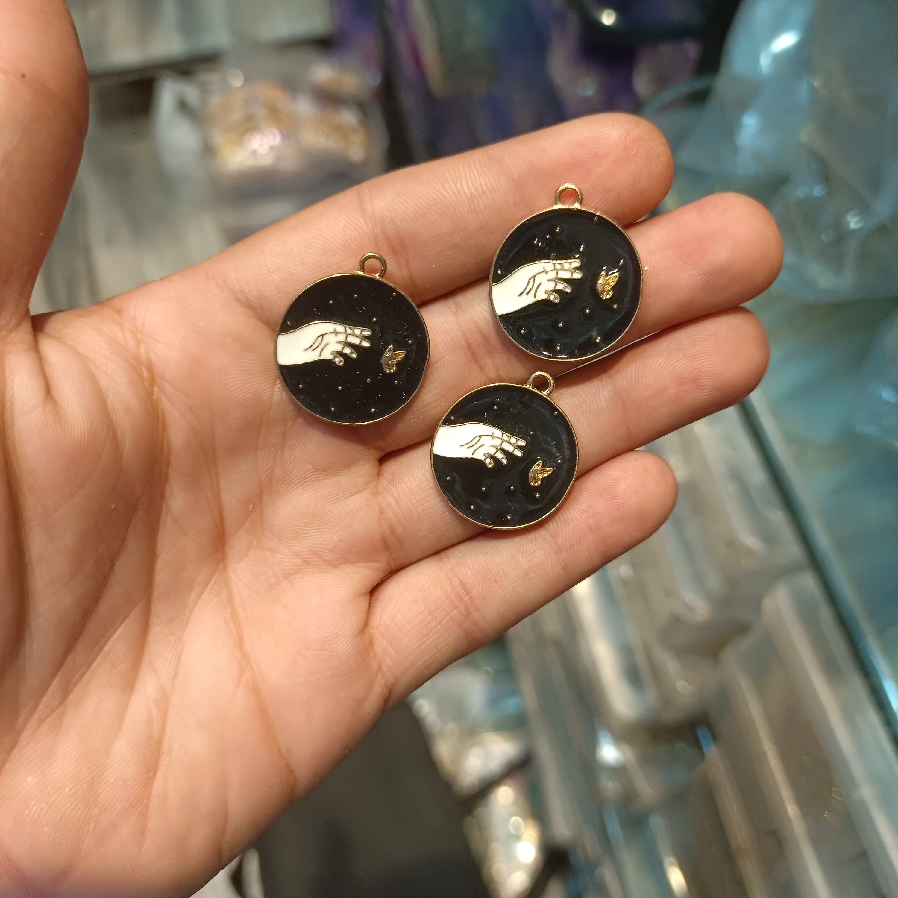 Enamel charm || 6 pcs packing ||