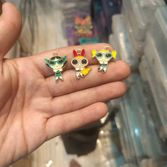 Cartoon enamel charm || 6 pcs packing ||