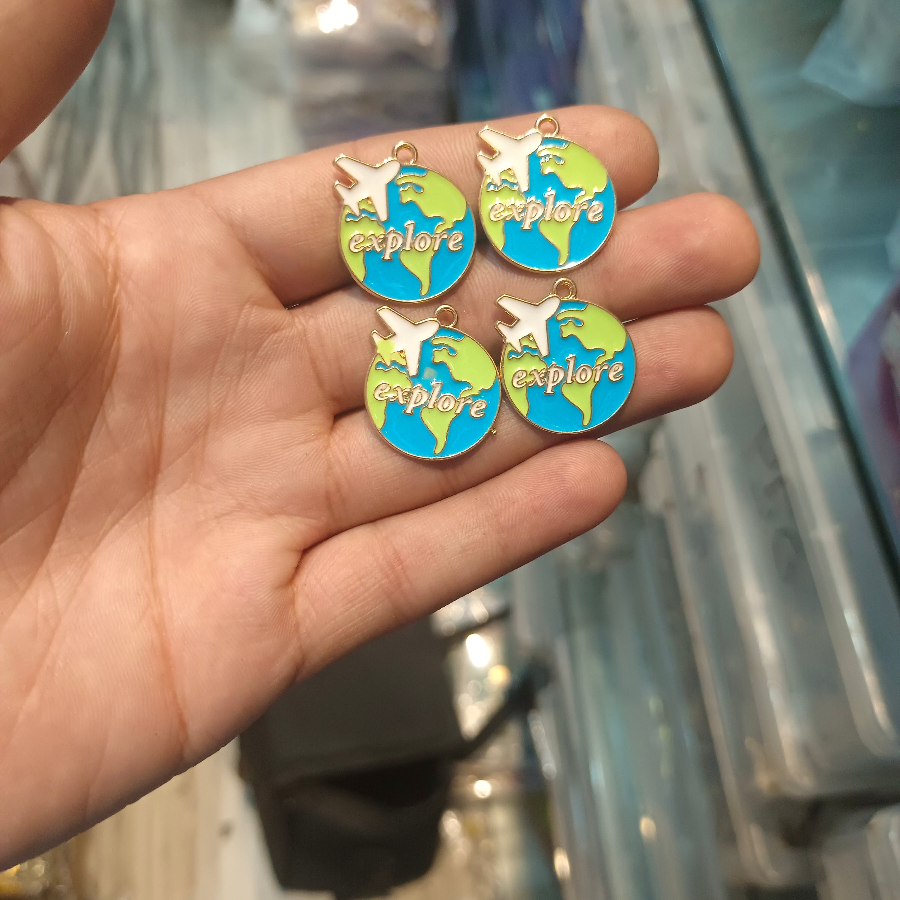 Explore enamel charm || 6 pcs packing ||