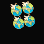 Explore enamel charm || 6 pcs packing ||
