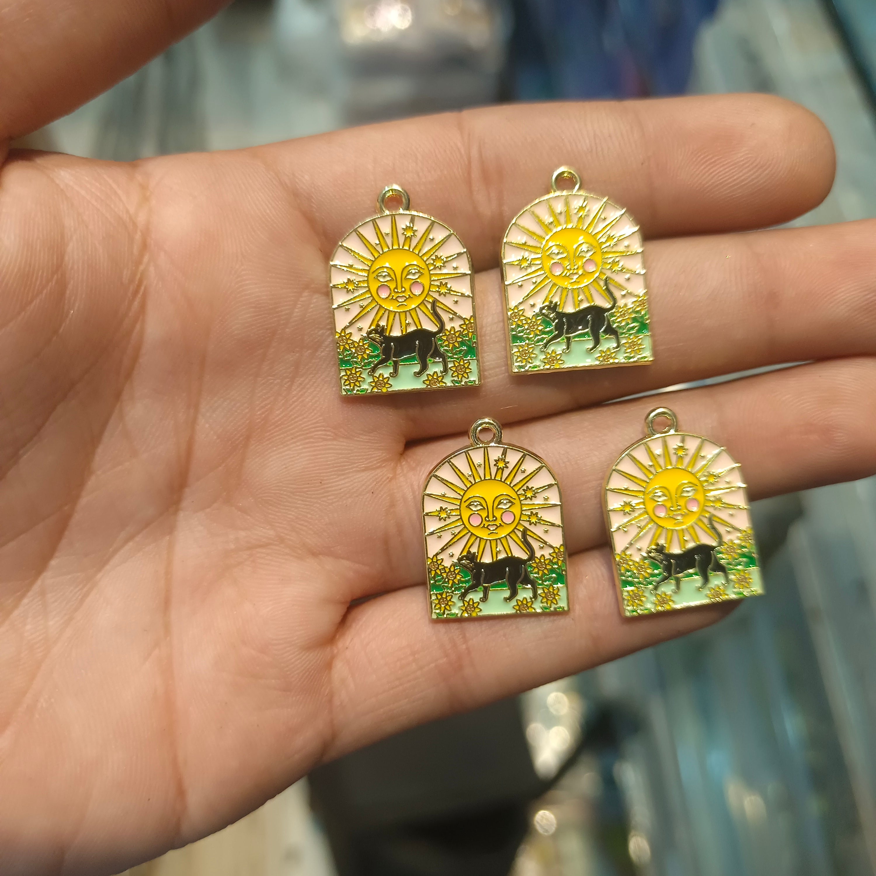 Enamel charm || 6 pcs packing ||