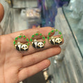 Panda enamel charm || 6 pcs packing ||