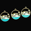 Panda enamel charm || 6 pcs packing ||