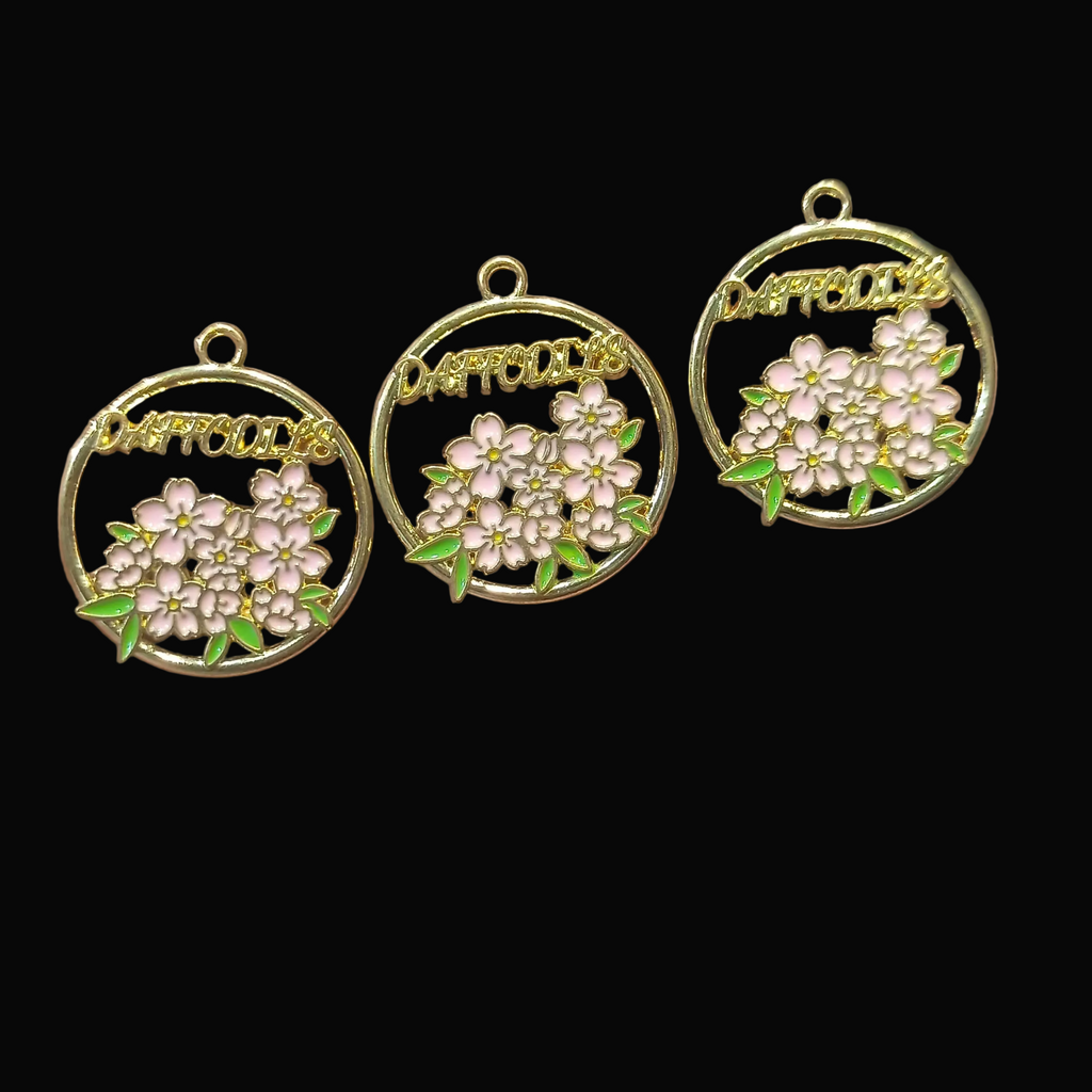 Daffodil enamel charm || 6 pcs packing ||