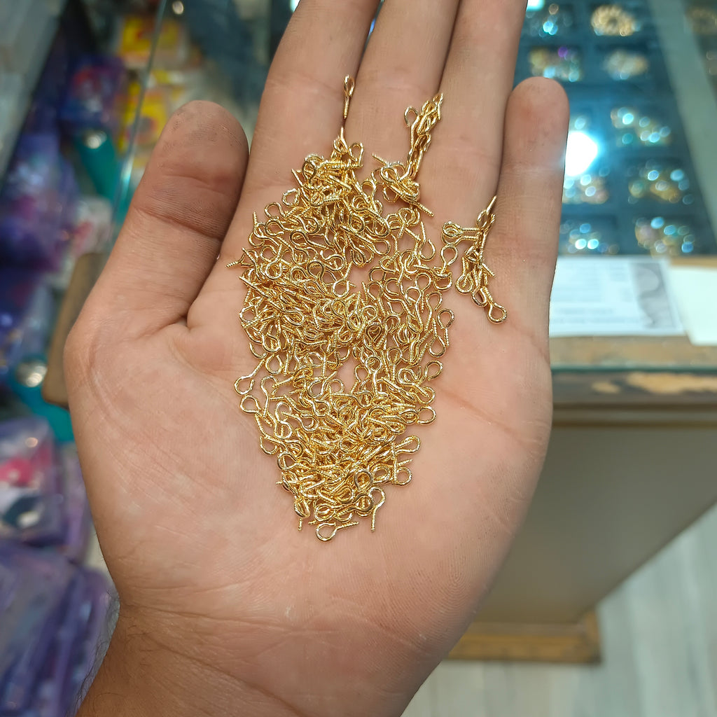 Jewellery screw || 100 pcs packing  || basic material || anti tarnish ||