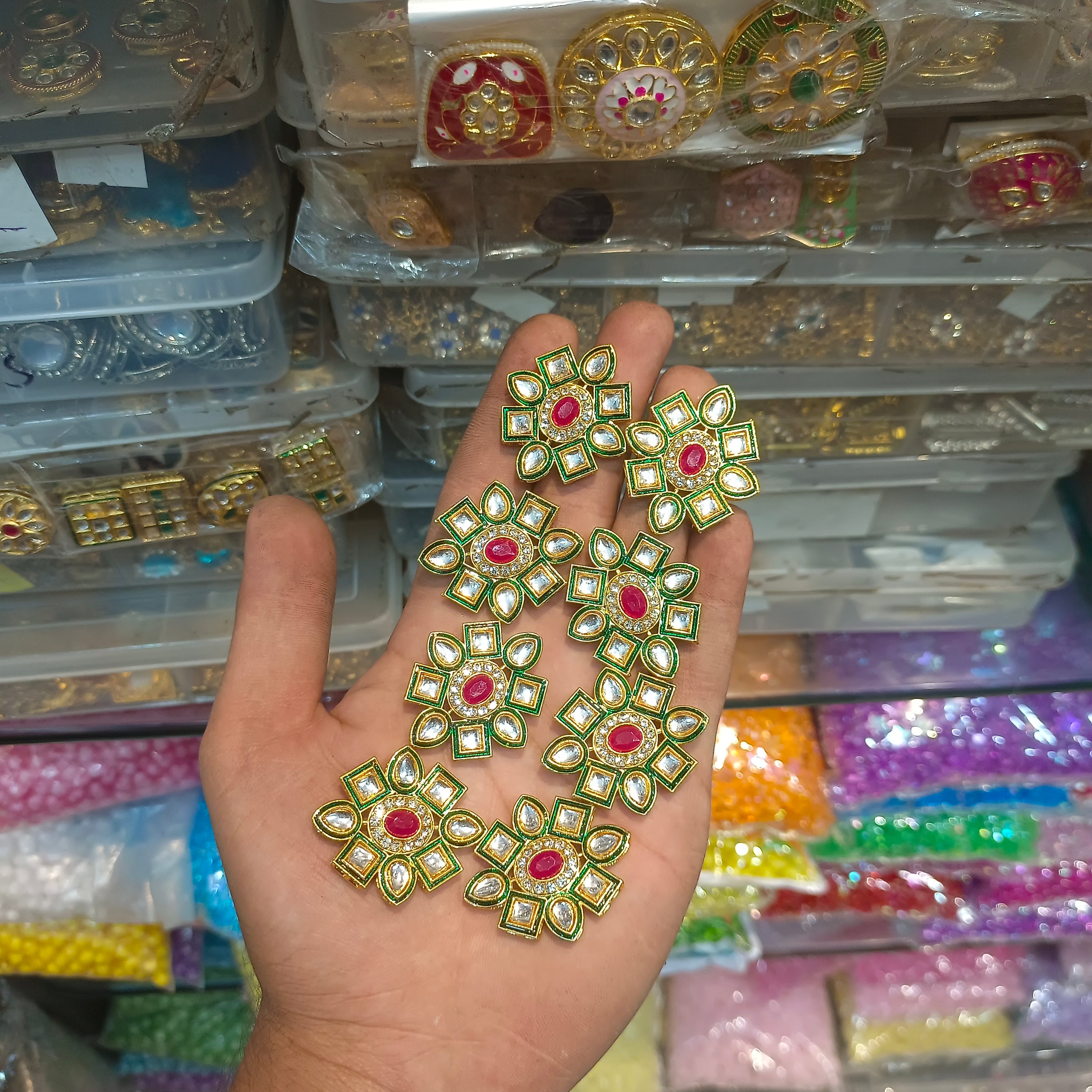 Meena kundan || 12 pcs - 50 pcs packing ||