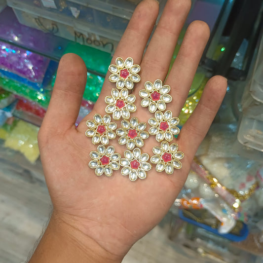 Jewellery Kundan || 12 pcs packing ||