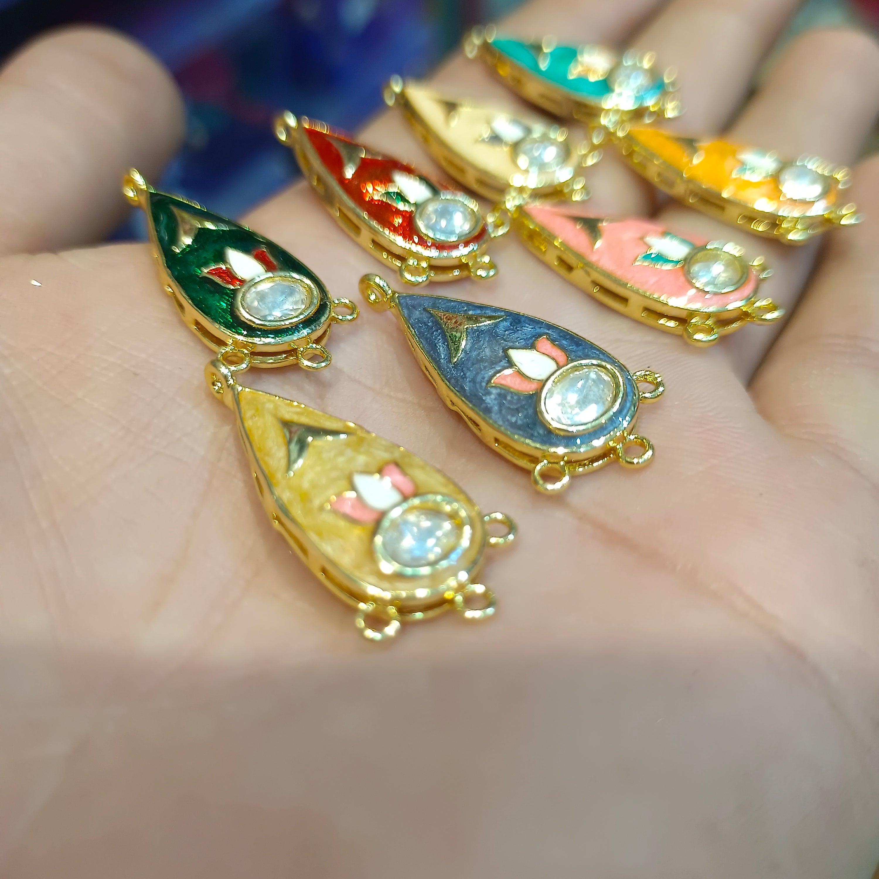 Premium polki Meena Tikde || 1 pcs - 6 pcs packing || Anti tarnish ||