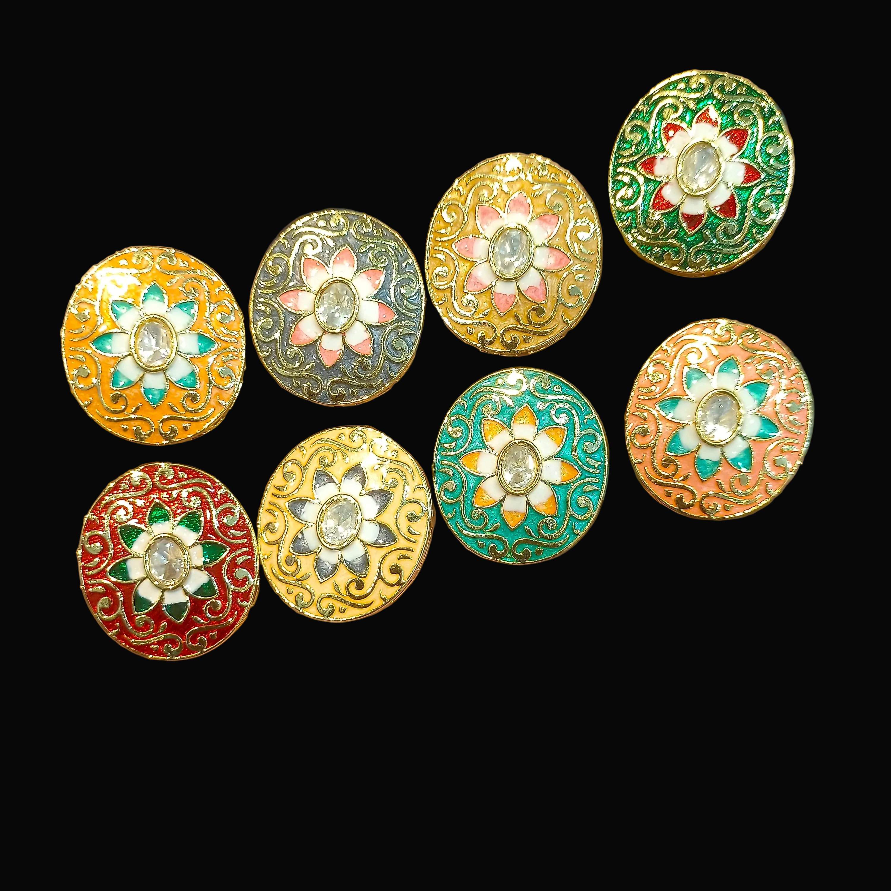 Premium polki Meena kundan || 1 - 3 pcs packing || anti tarnish ||