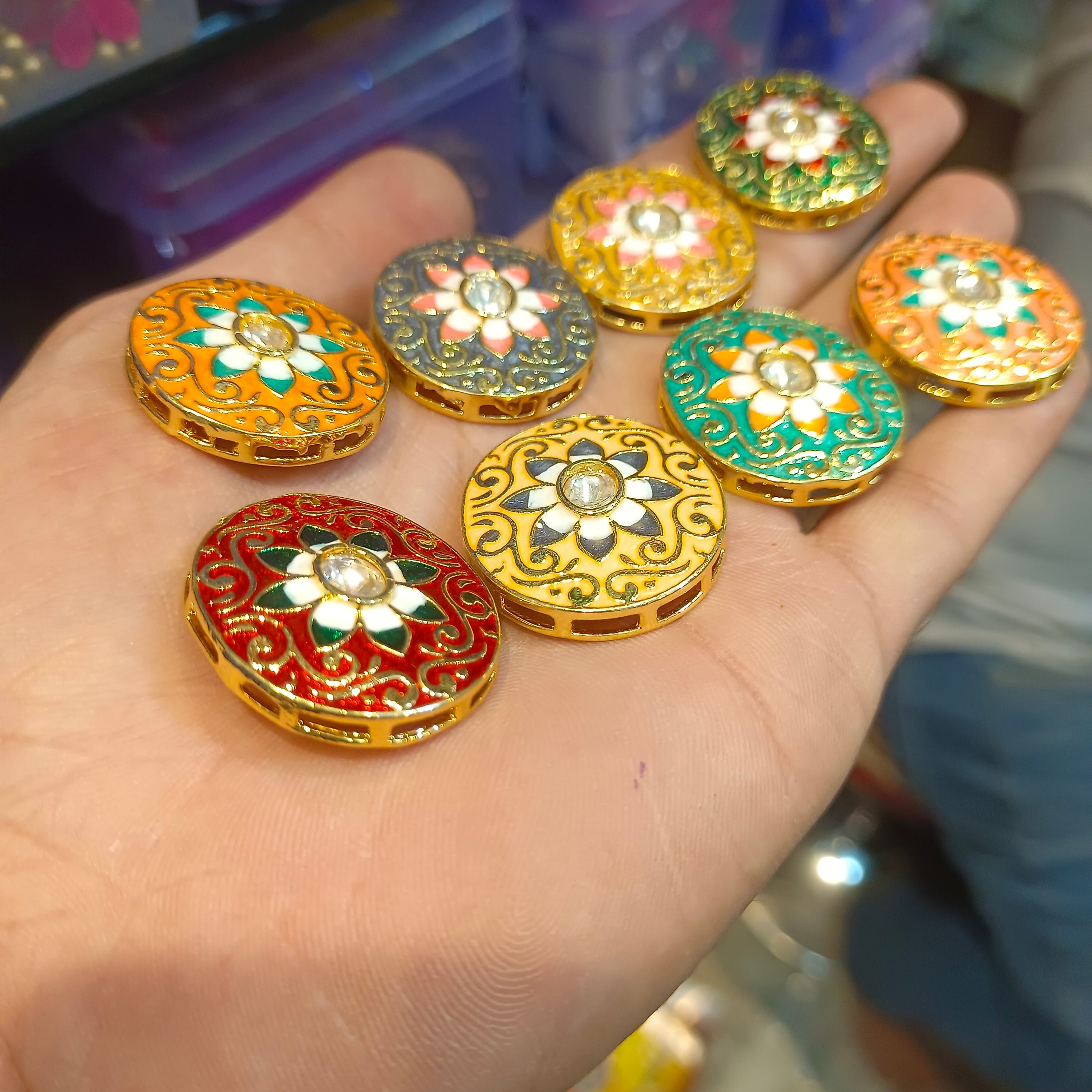 Premium polki Meena kundan || 1 - 3 pcs packing || anti tarnish ||