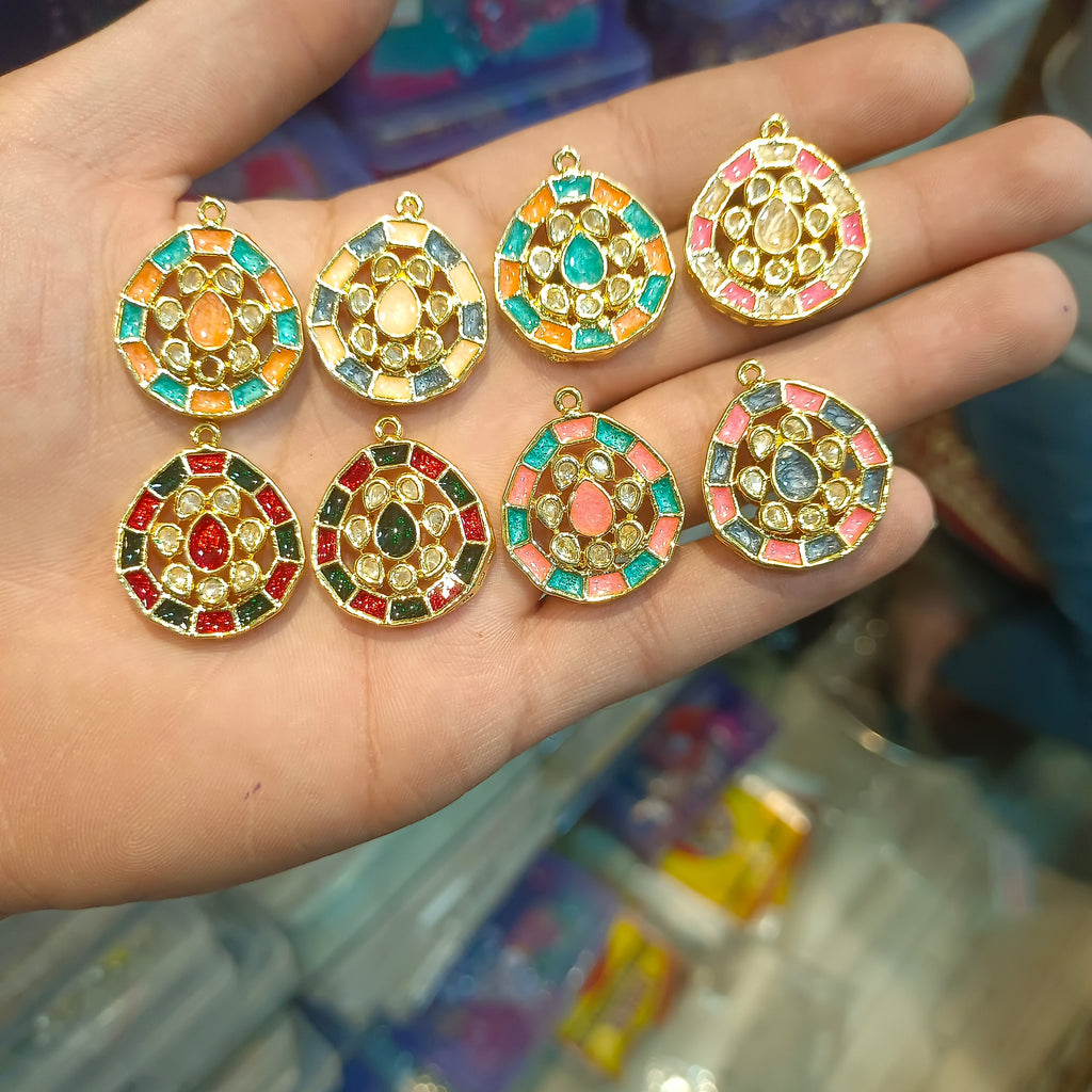 Premium polki Meena kundan || 1 pcs - 6 pcs packing ||