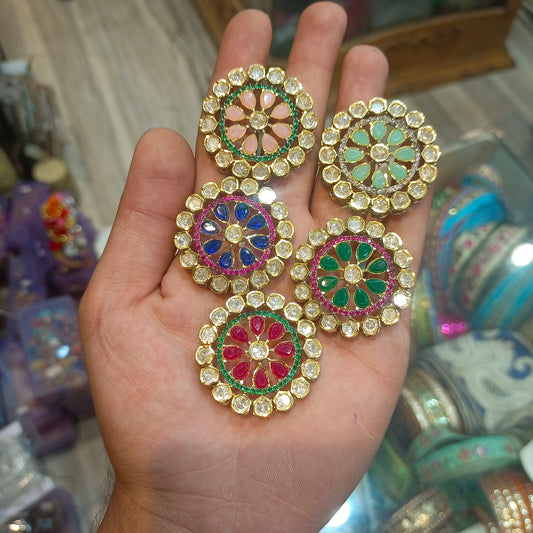 Premium polki kundan || 1 pcs - 3 pcs packing ||