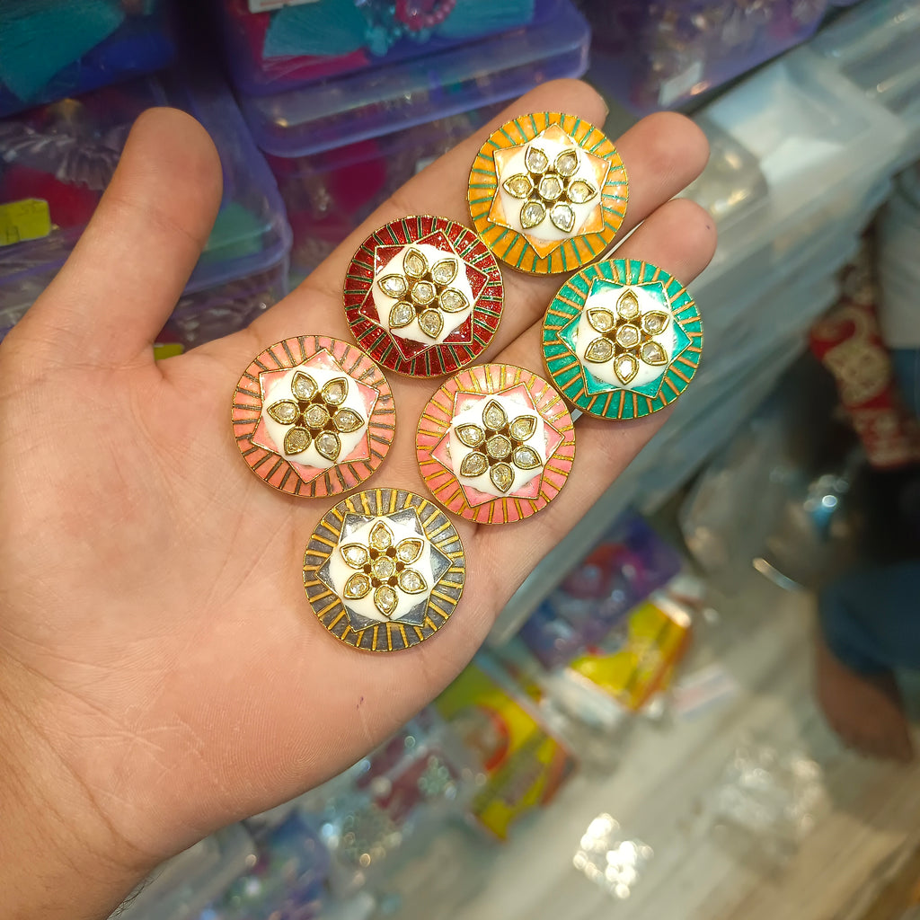 Premium polki Meena kundan || 1 pcs - 3 pcs packing ||