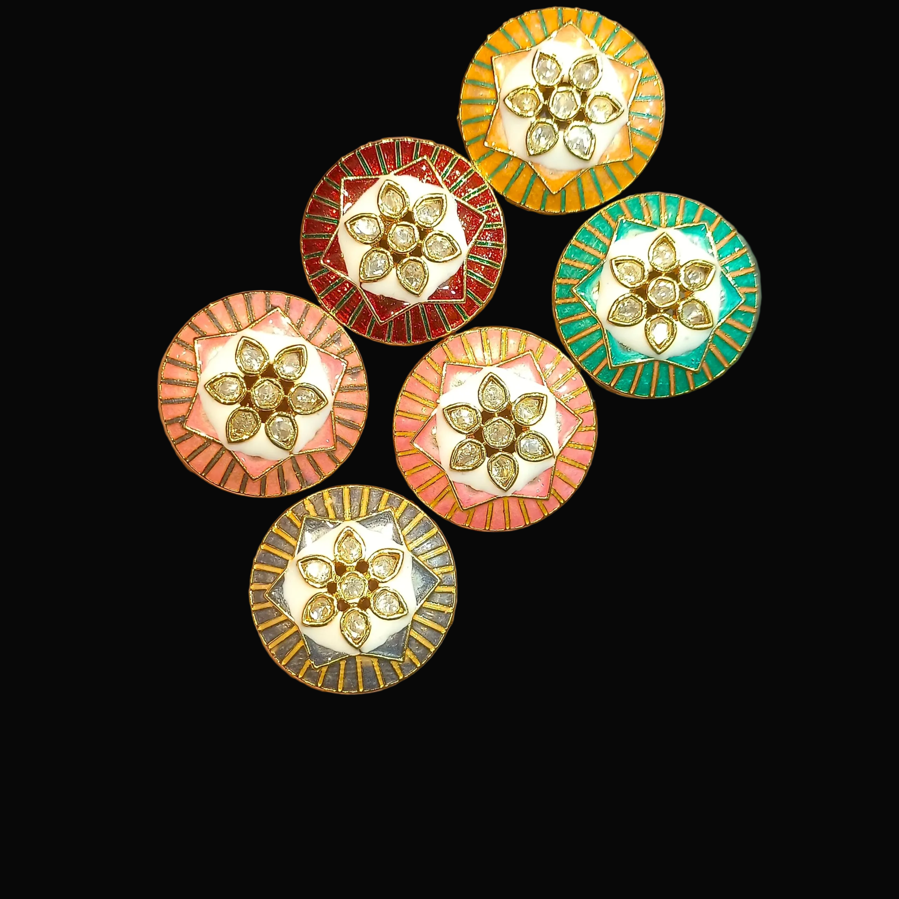 Premium polki Meena kundan || 1 pcs - 3 pcs packing ||