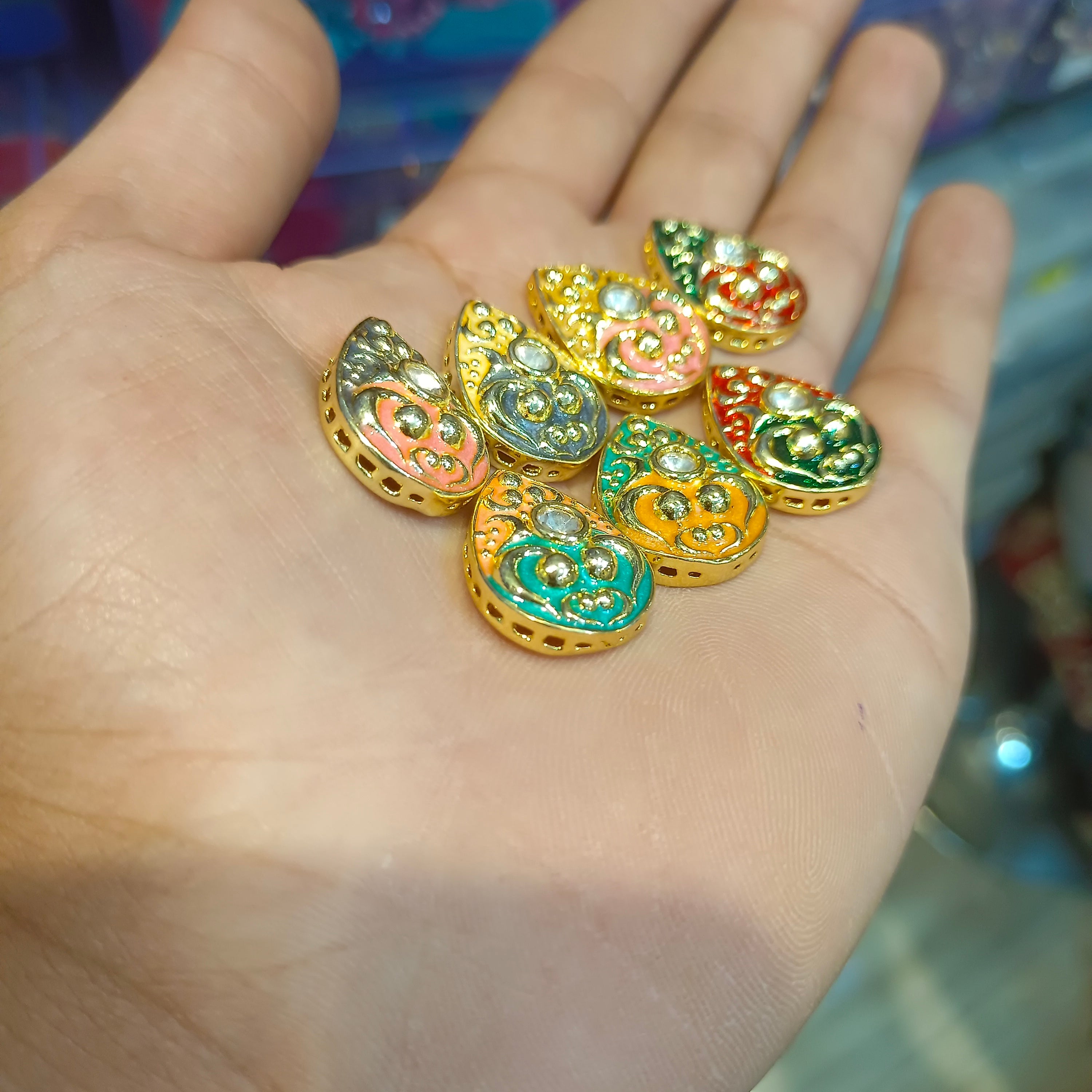 Premium Polki Meena kundan || 1 pcs - 6 pcs packing ||