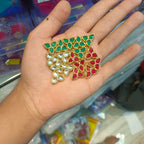 Triangle Kundan || 12 pcs packing || 3 colours available ||
