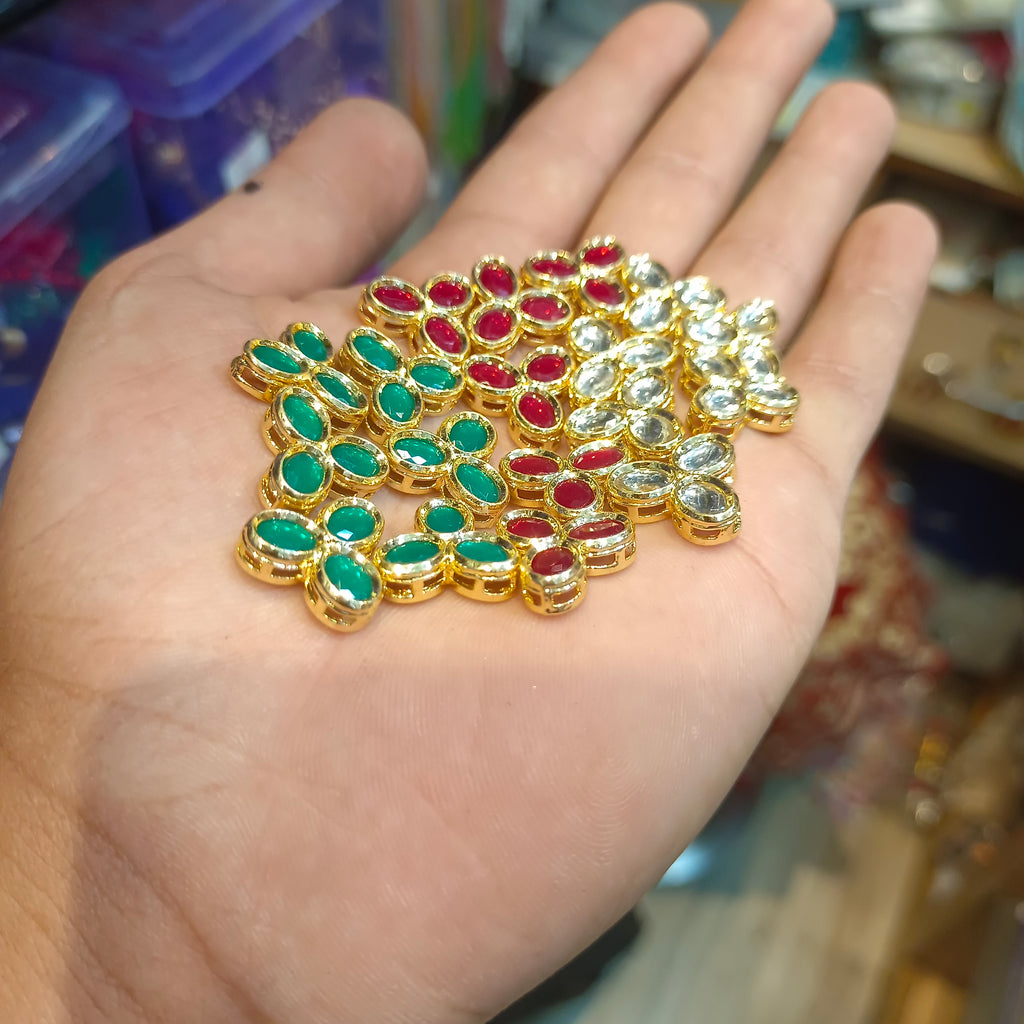 Kundan || 12 pcs packing || 3 colours available ||
