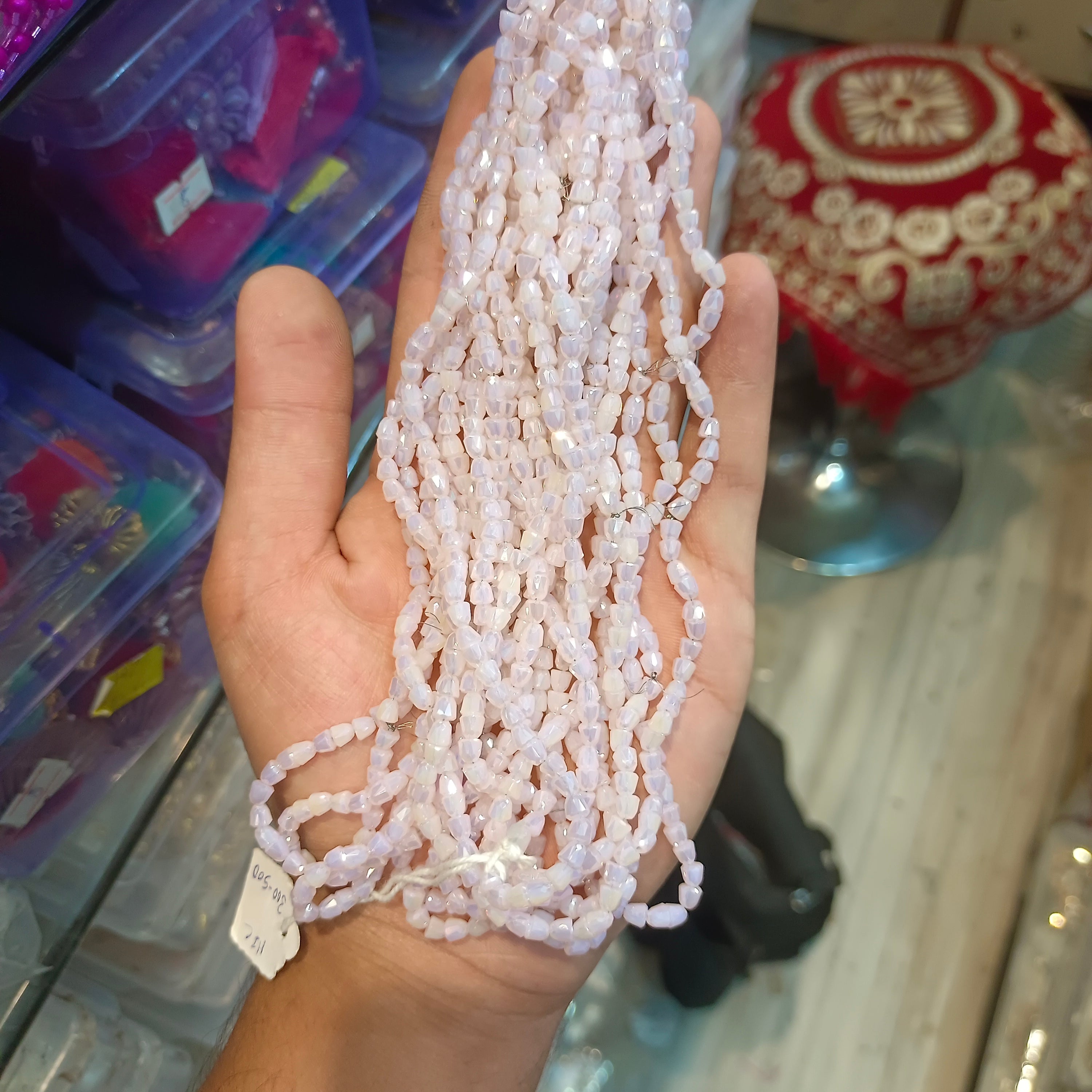 4*5 bell crystals || premium quality crystals || Beads || 1 mala ||